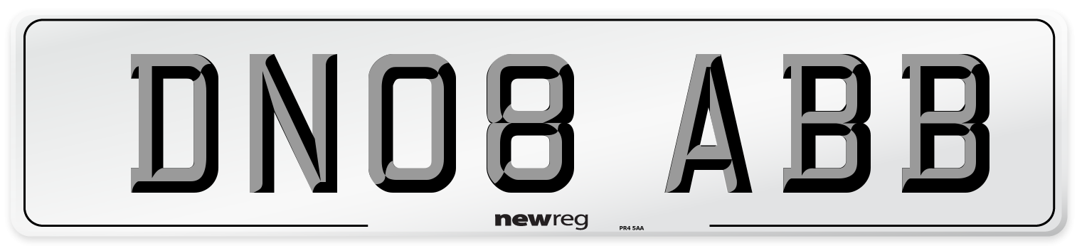 DN08 ABB Number Plate from New Reg